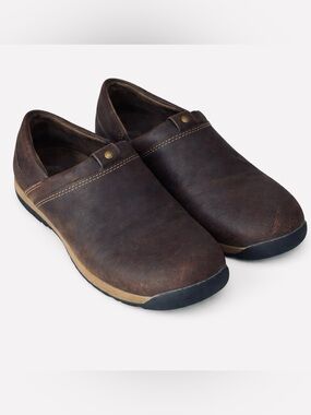 Eastland Baylee Wm’s Sz 8.5 Brown Reinforced Sport Slip On Comfort Mule Shoe